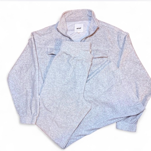aerie Pants - Aerie Light Gray Men's Zip Up Sweater